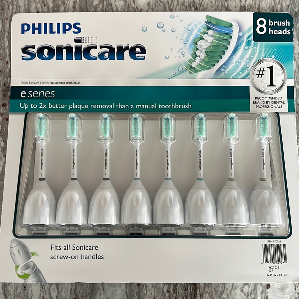 Sonicare e series 8 pack toothbrush heads